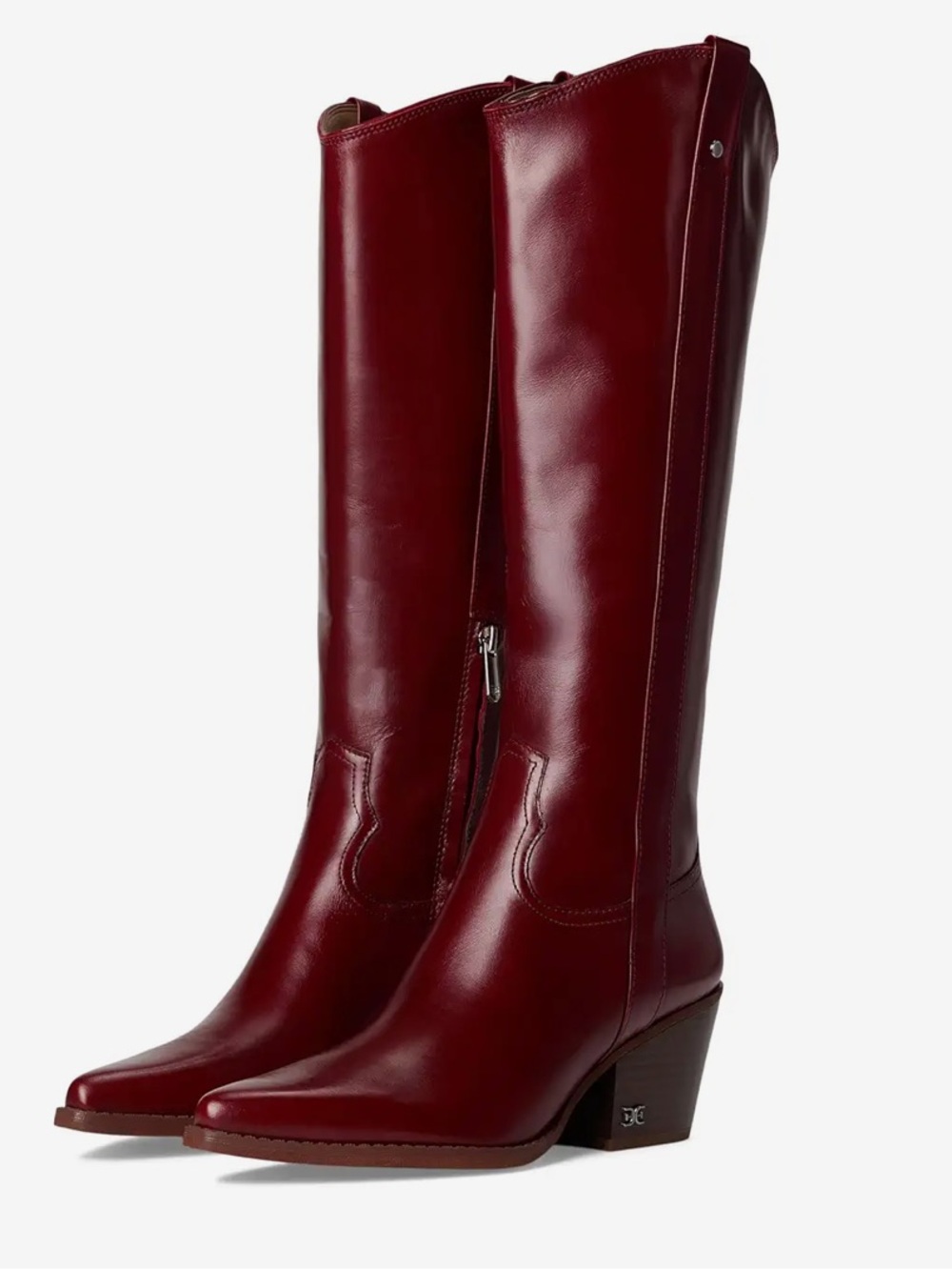 Sam Edelman Wyatt deep scarlet leather boot